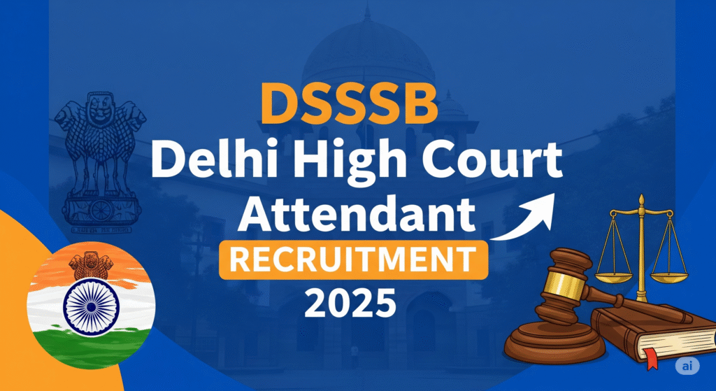 DSSSB Delhi High Court Attendant Recruitment 2025