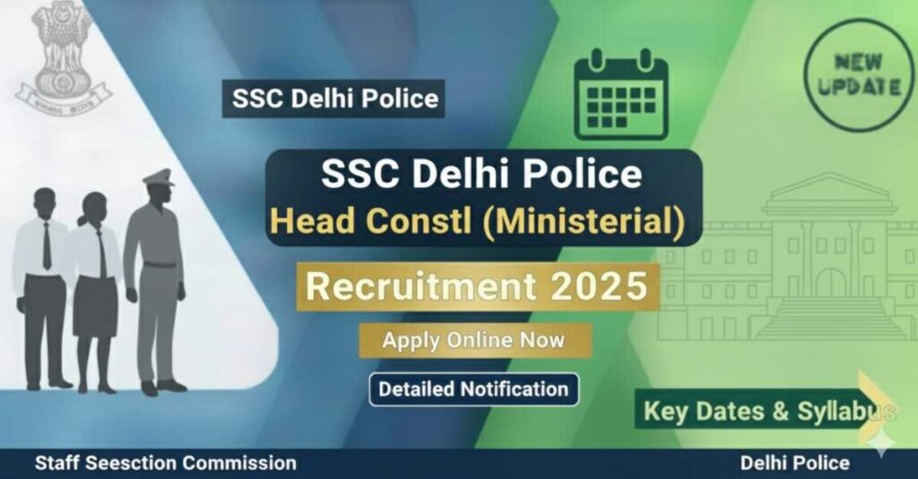 SSC Delhi Police Head Constable (Ministerial) Recruitment 2025