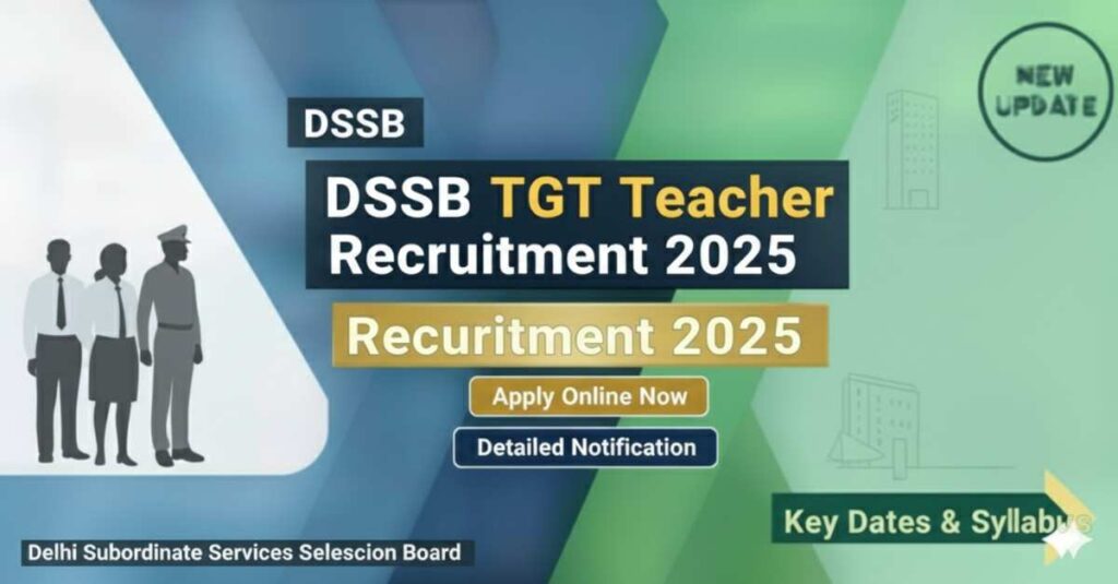 DSSSB TGT Teacher Recruitment 2025
