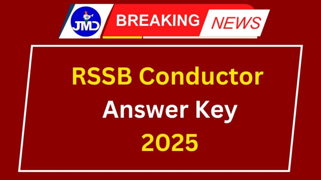 RSSB Conductor Answer Key 2025